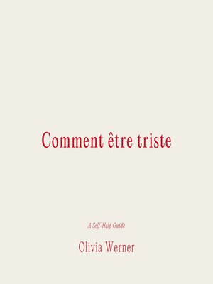cover image of Comment être triste